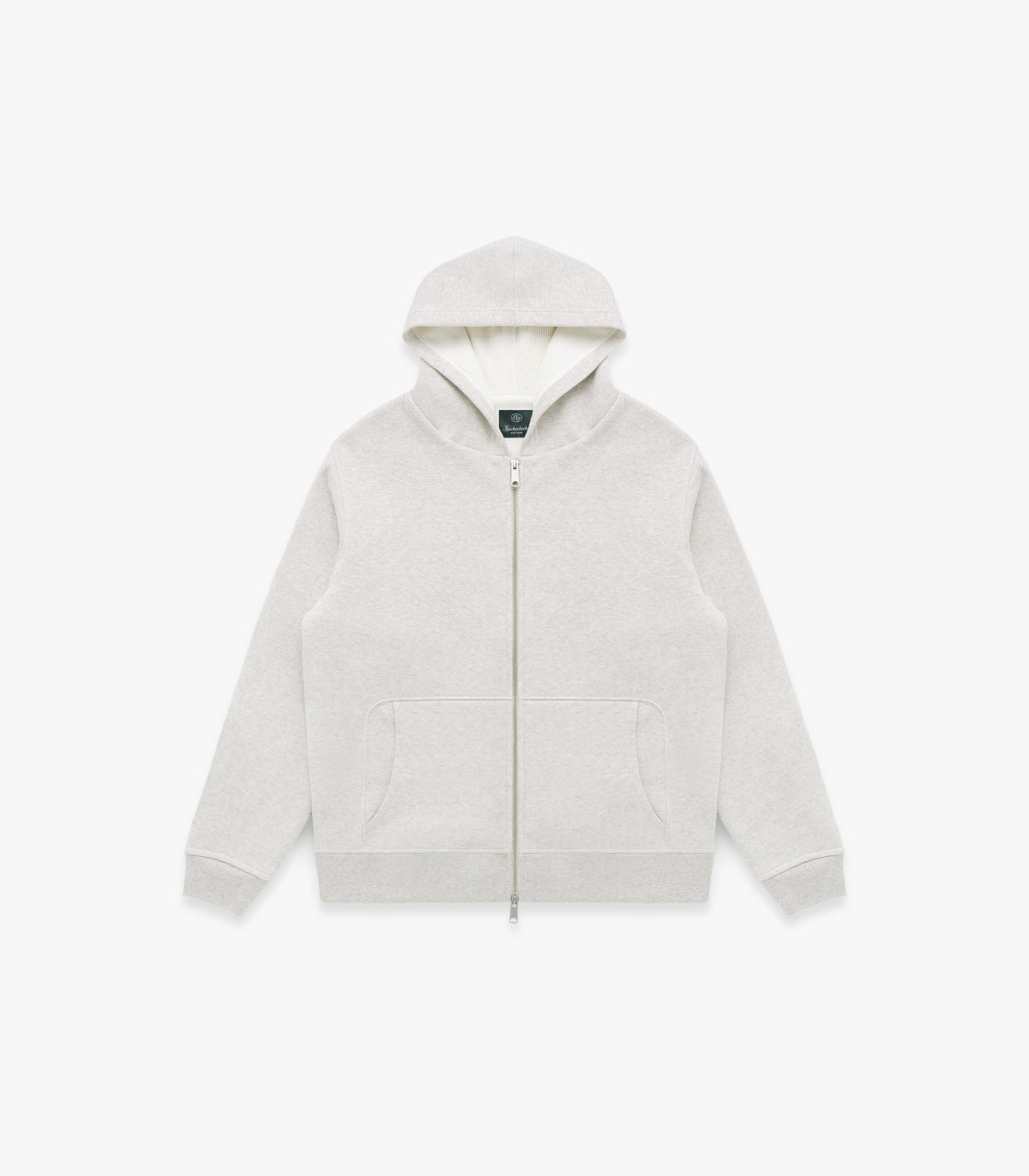 Metro Waffle Hoodie in Oat Grey