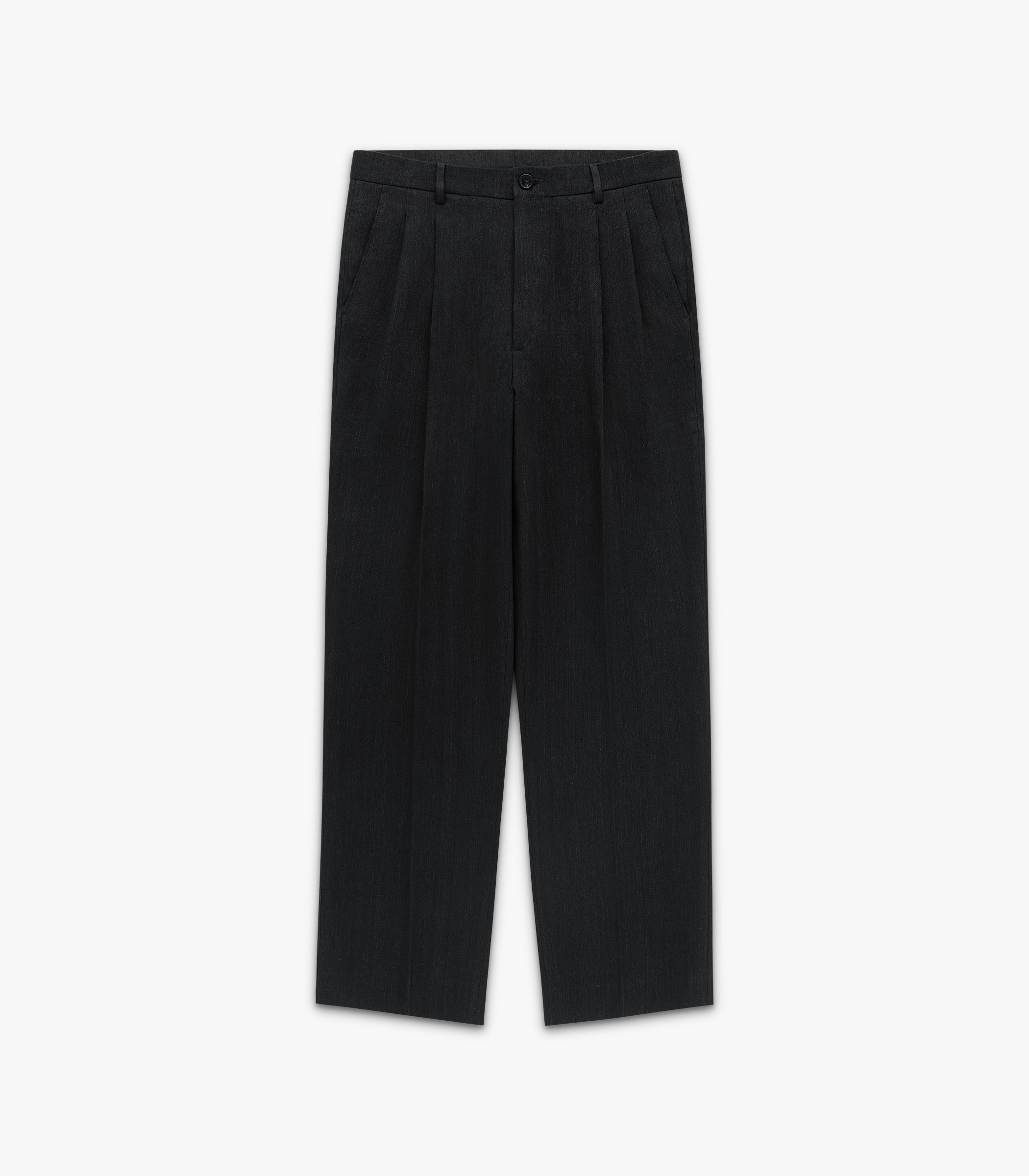 Miles Cotton & Linen Suit Trouser in Coal