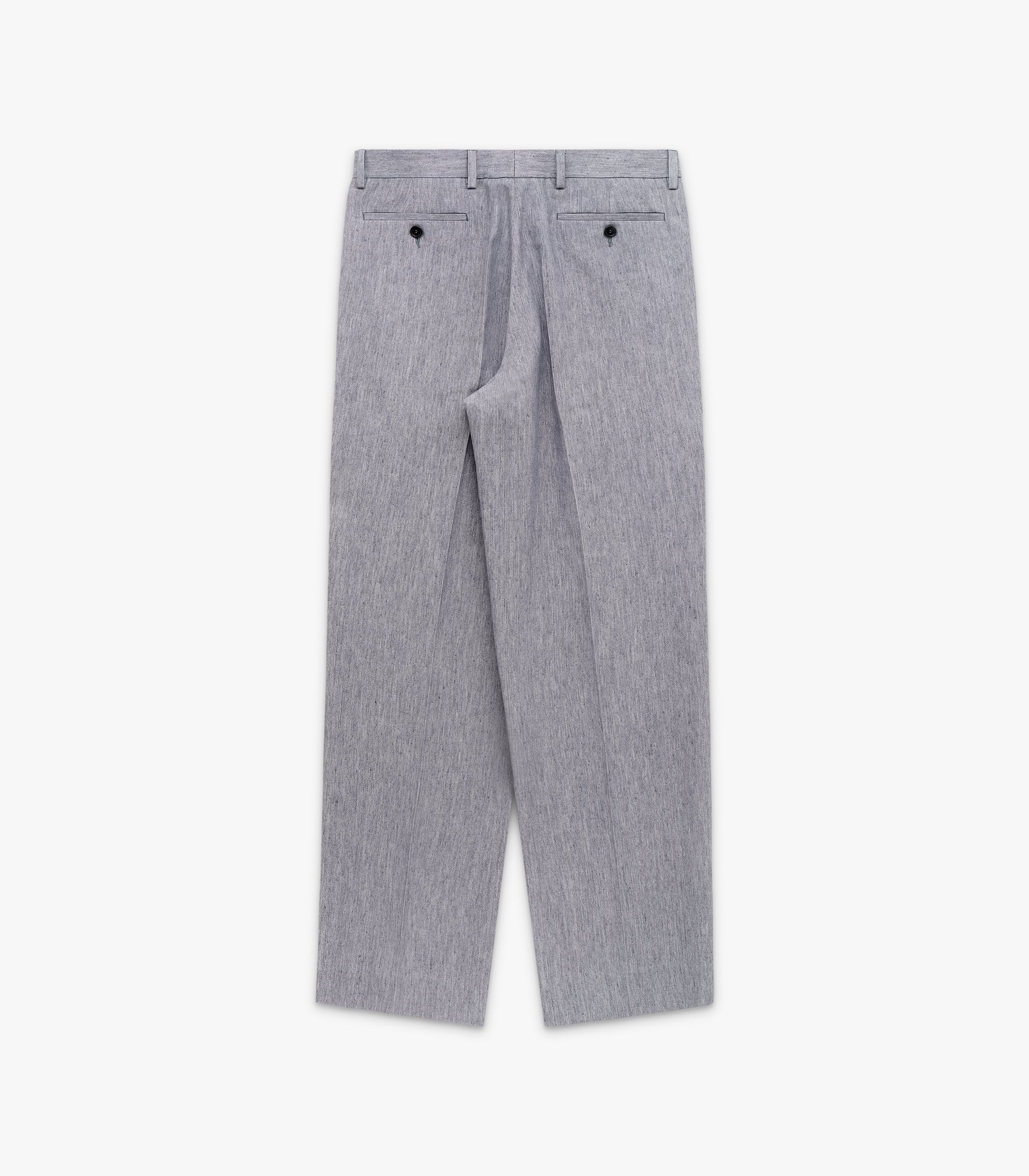 Miles Cotton & Linen Suit Trouser in Pebble Grey