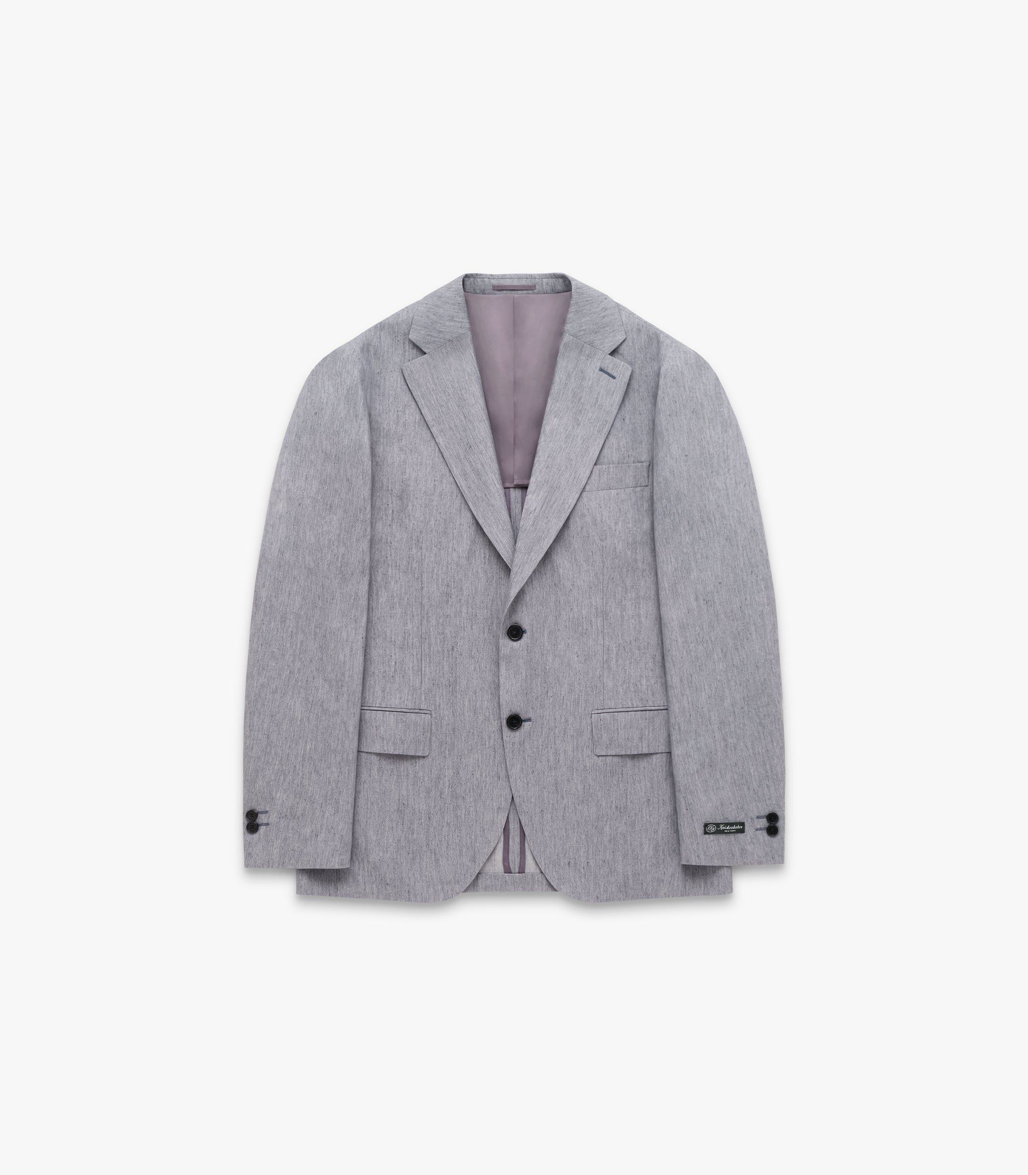 Miles S.B. Cotton & Linen Suit Jacket in Pebble Grey