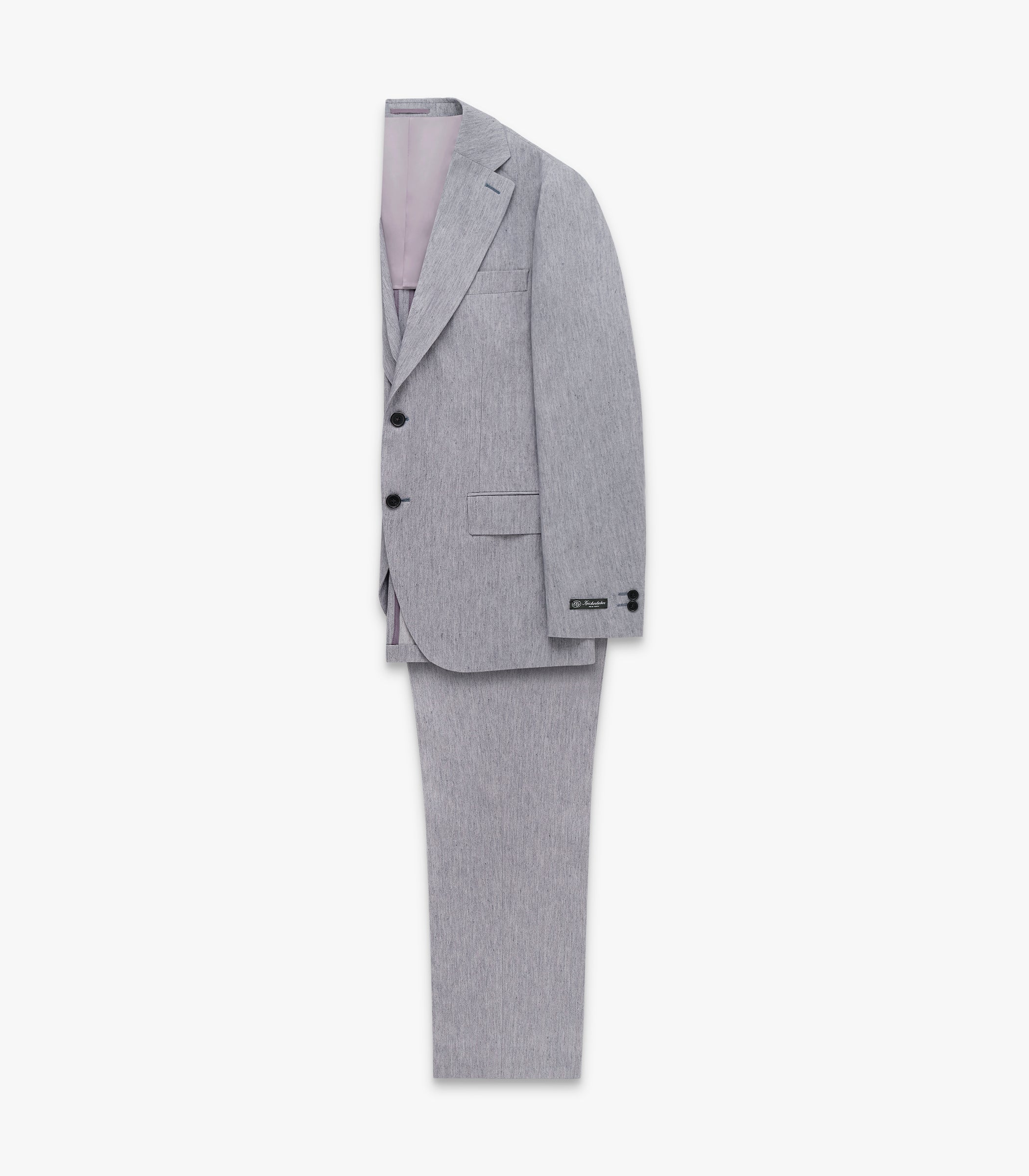 Miles S.B. Cotton & Linen Suit Jacket in Pebble Grey