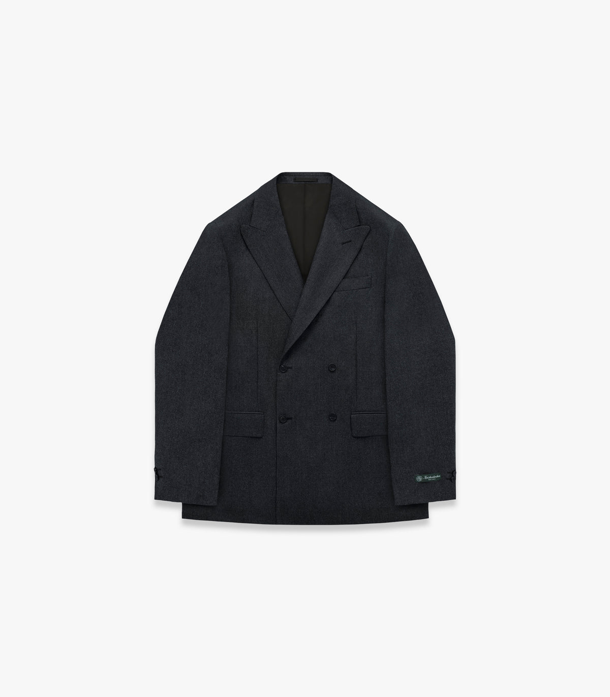 Miles D.B. Wool Flannel Suit Jacket in Charcoal