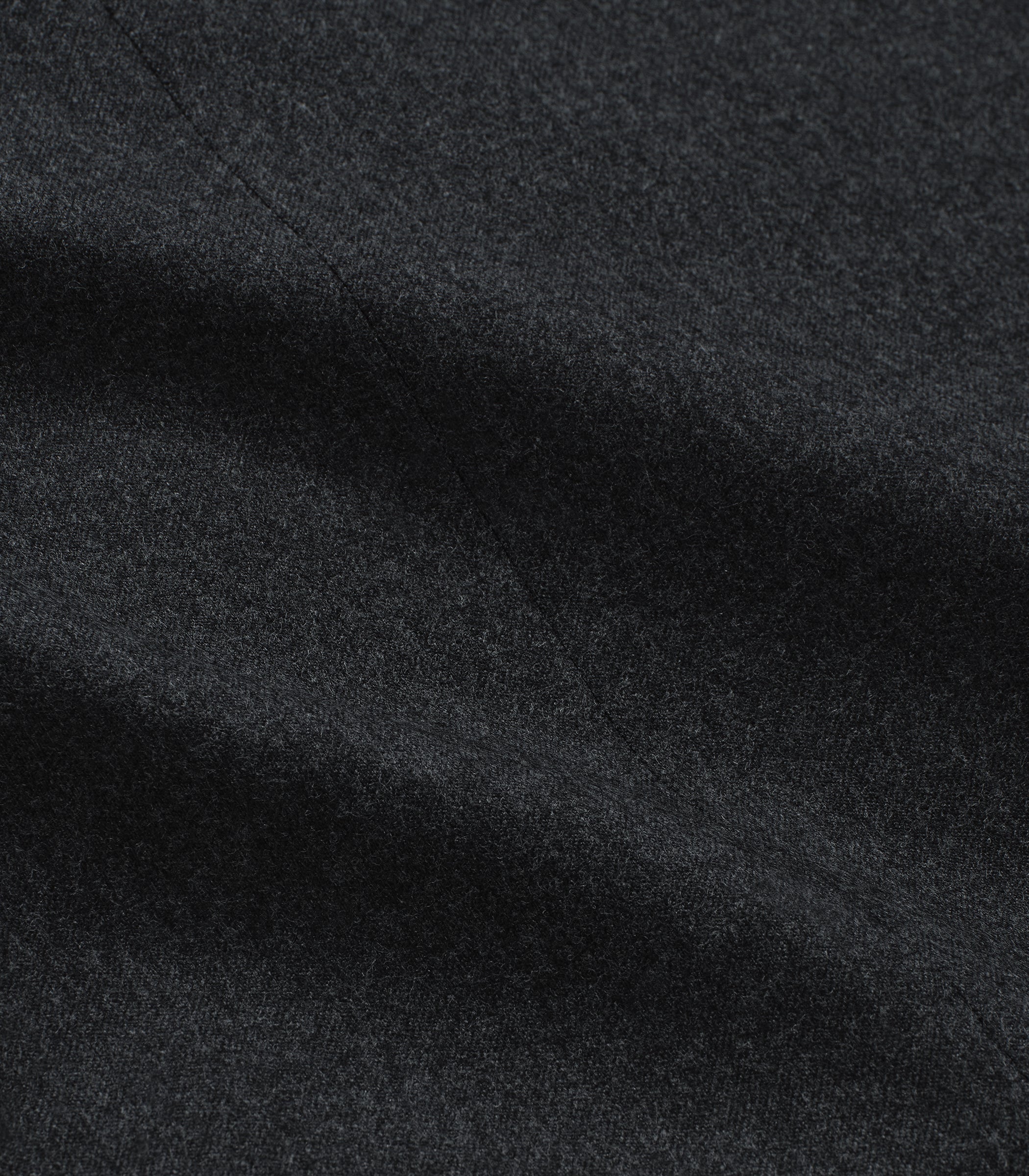 Miles Wool Flannel Pleated Trouser in Charcoal