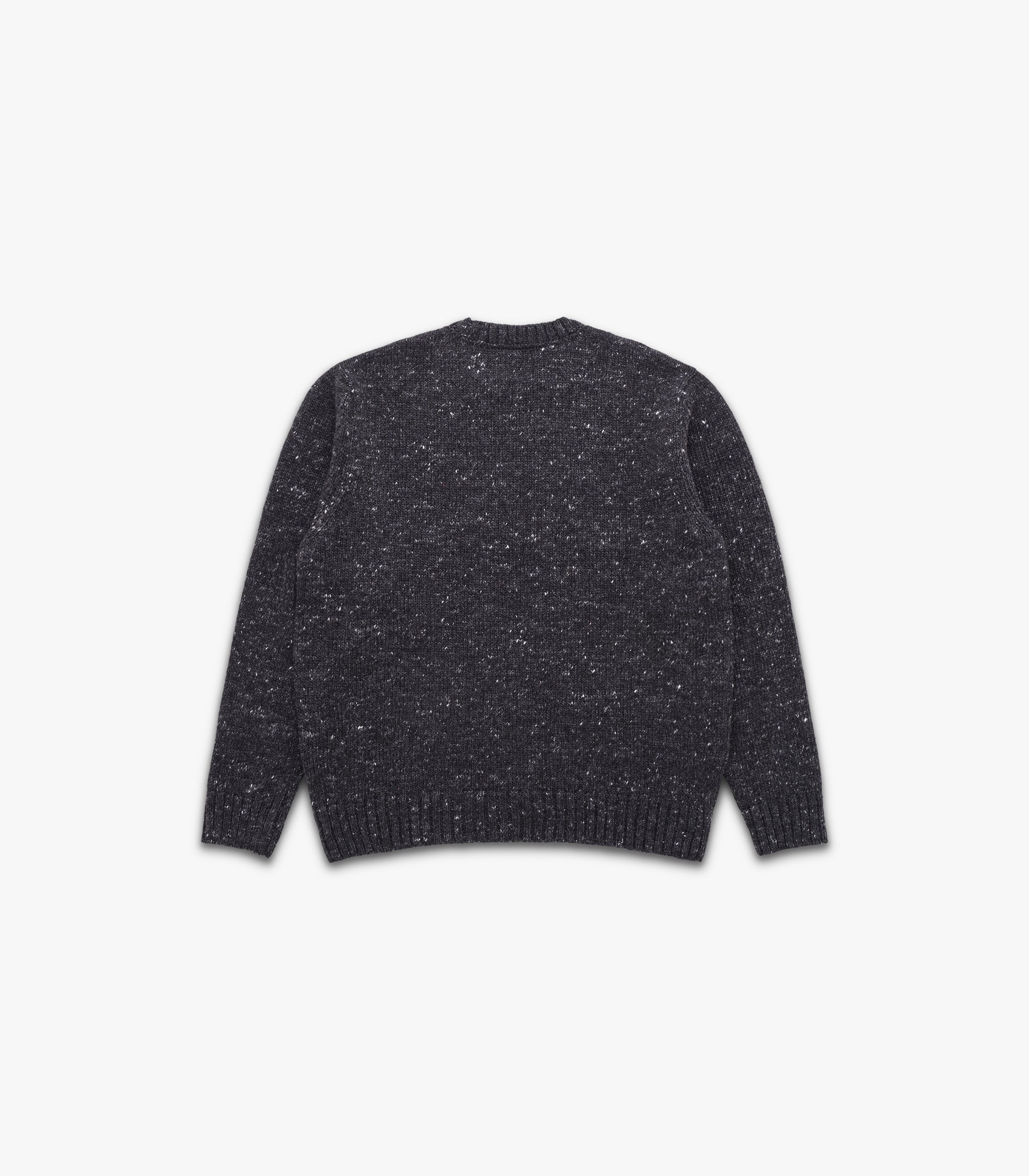 Moor Alpaca & Merino Tweed Sweater in Iron