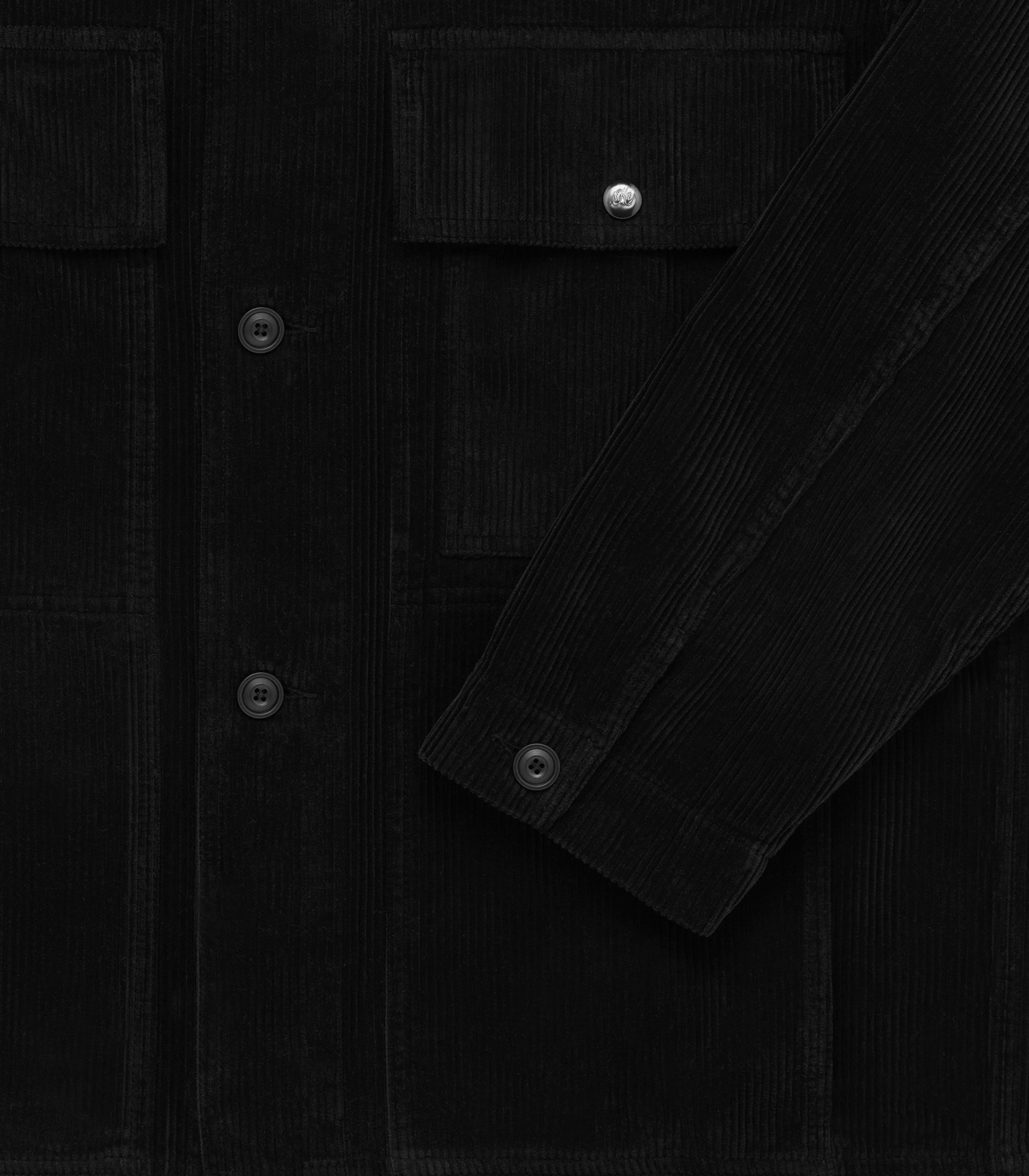 Mott Corduroy Coat in Black