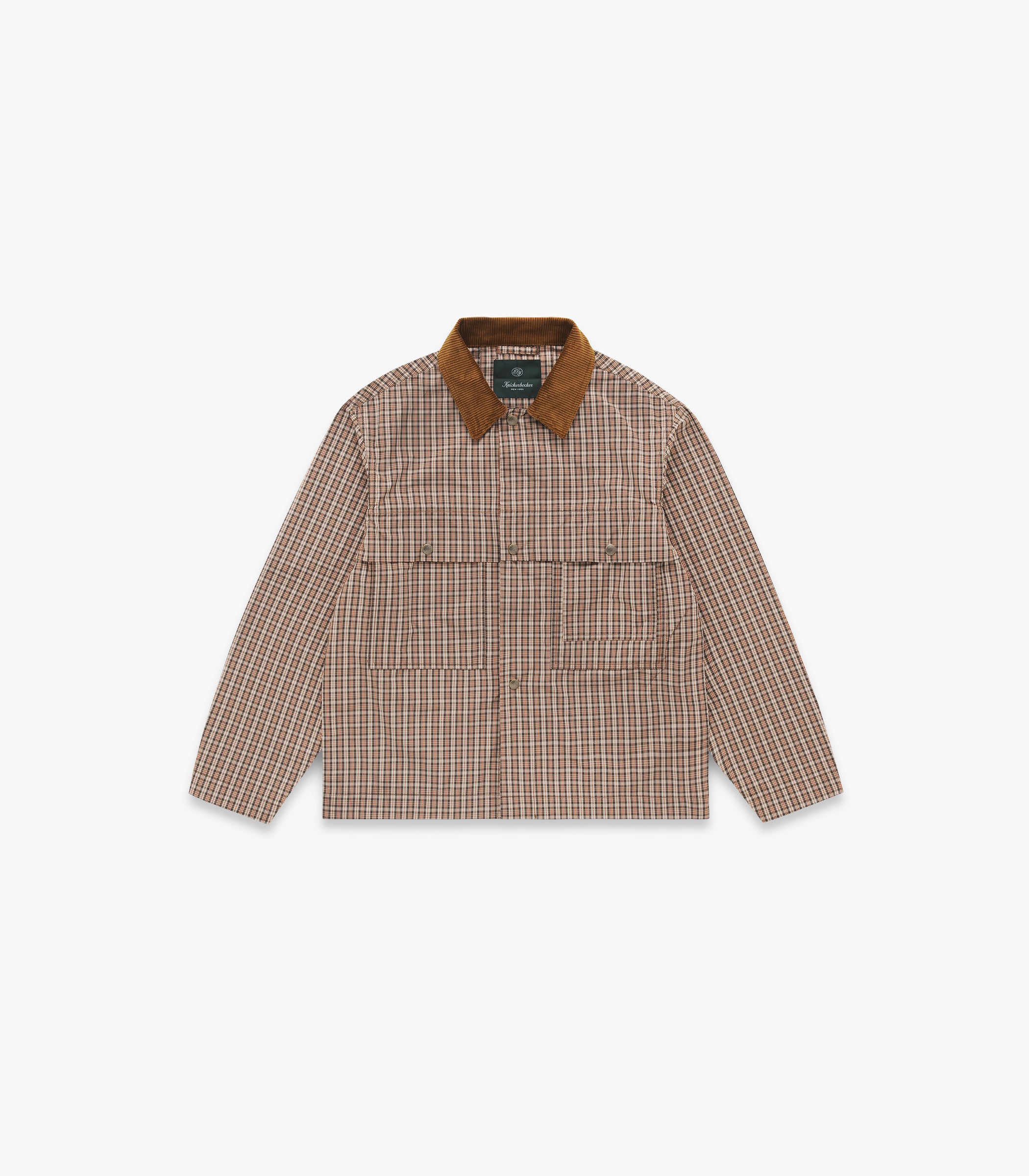 Mott Cotton & Nylon Jacket in Tan Plaid