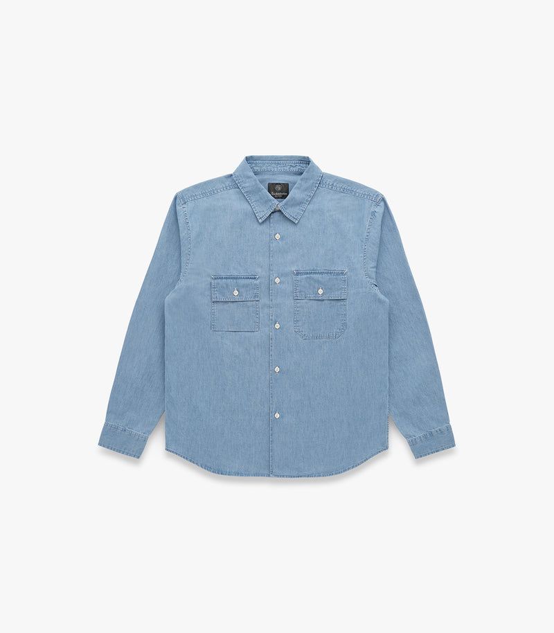 Pacific Denim Shirt in Light Wash Indigo