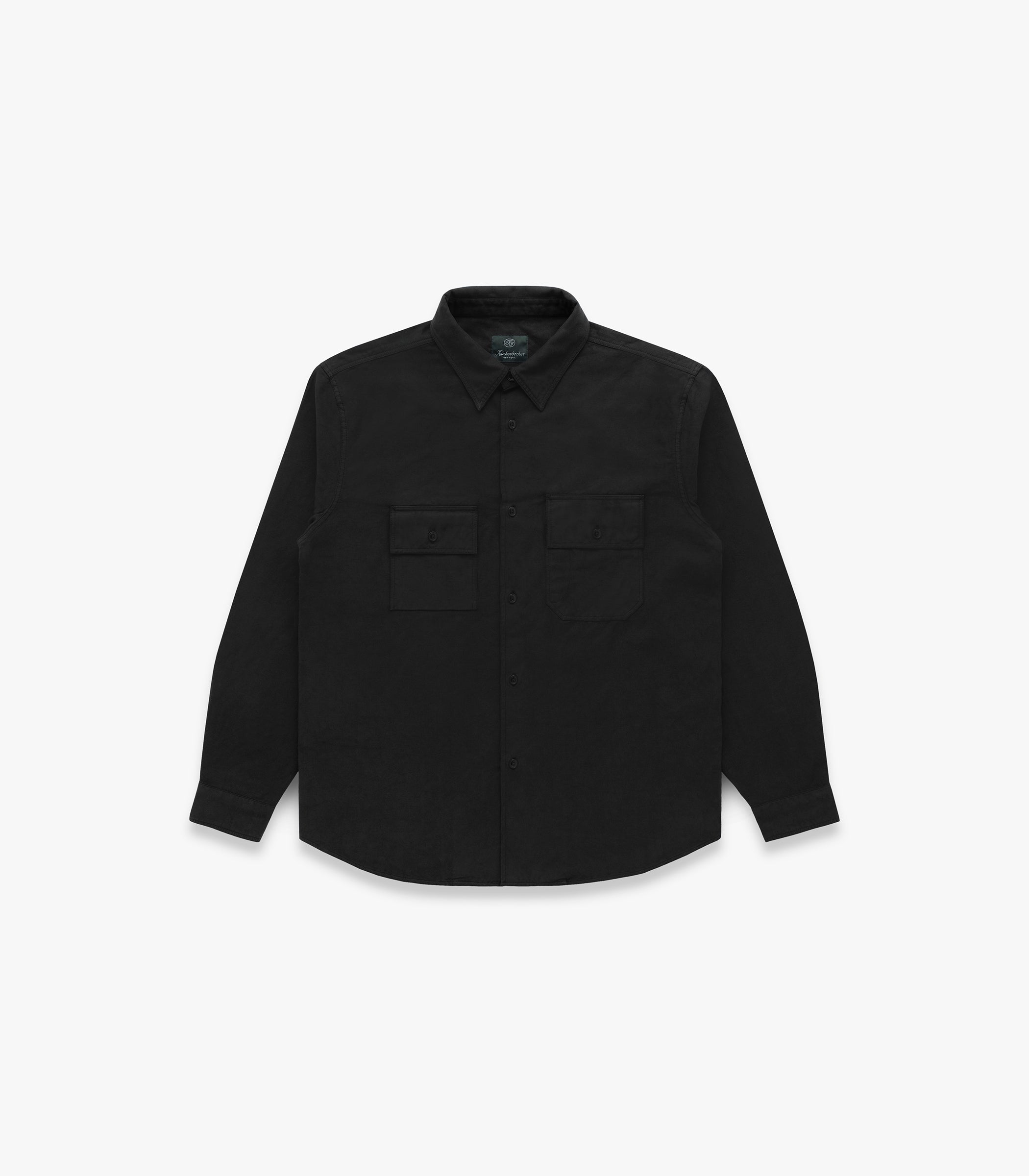 Pacific Twill Cotton & Linen Shirt in Black