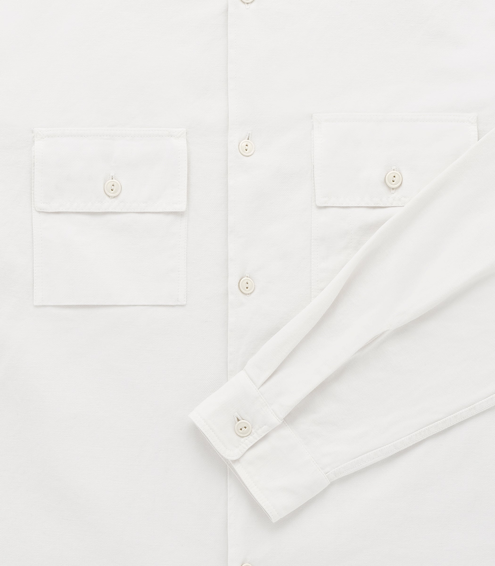 Pacific Twill Cotton & Linen Shirt in Bone