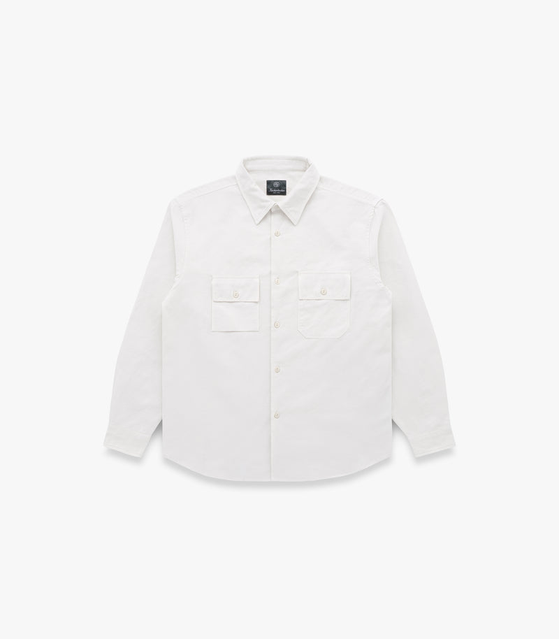 Pacific Twill Cotton & Linen Shirt in Bone