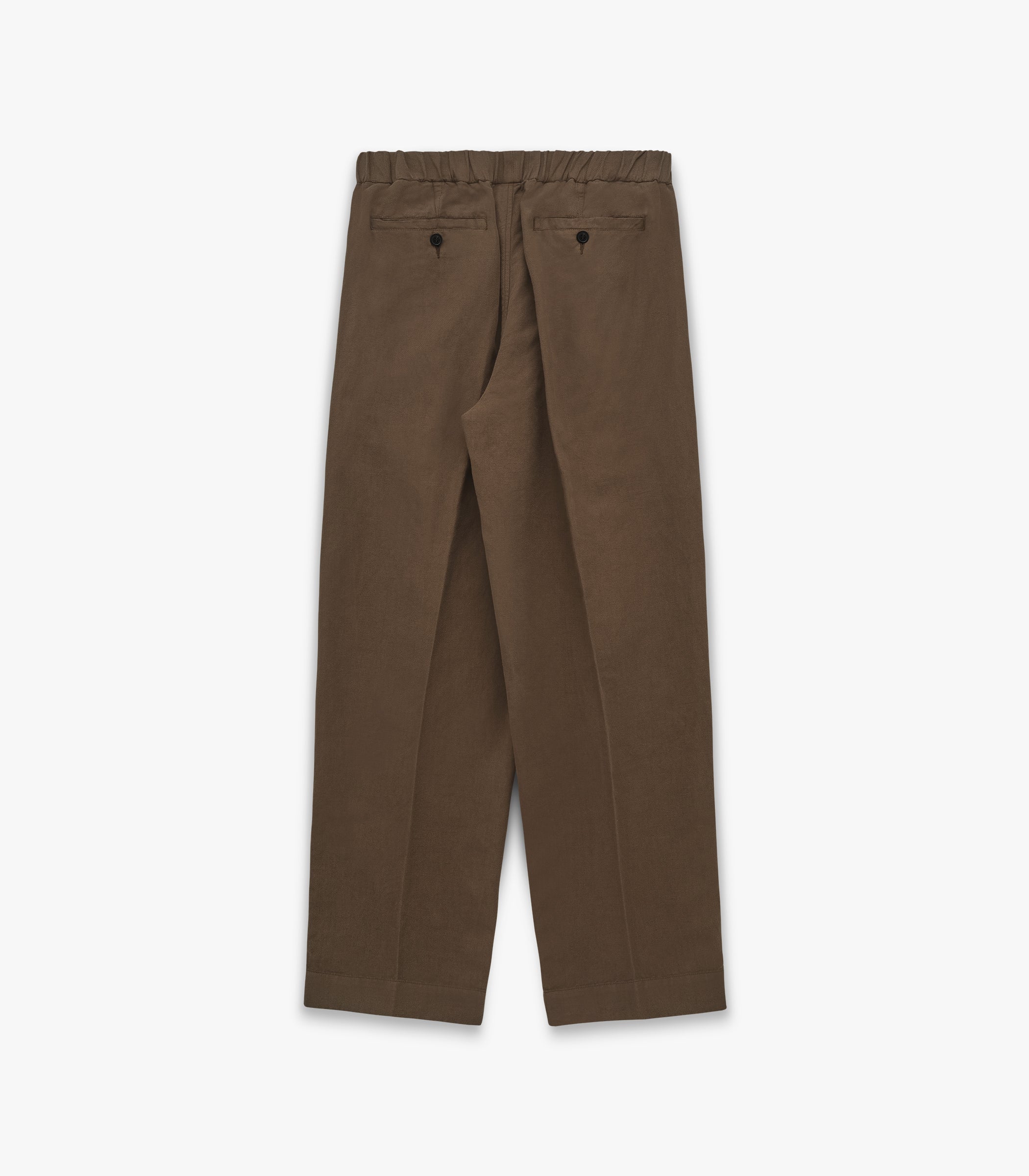 Park Twill Cotton & Linen Pant in Mocha