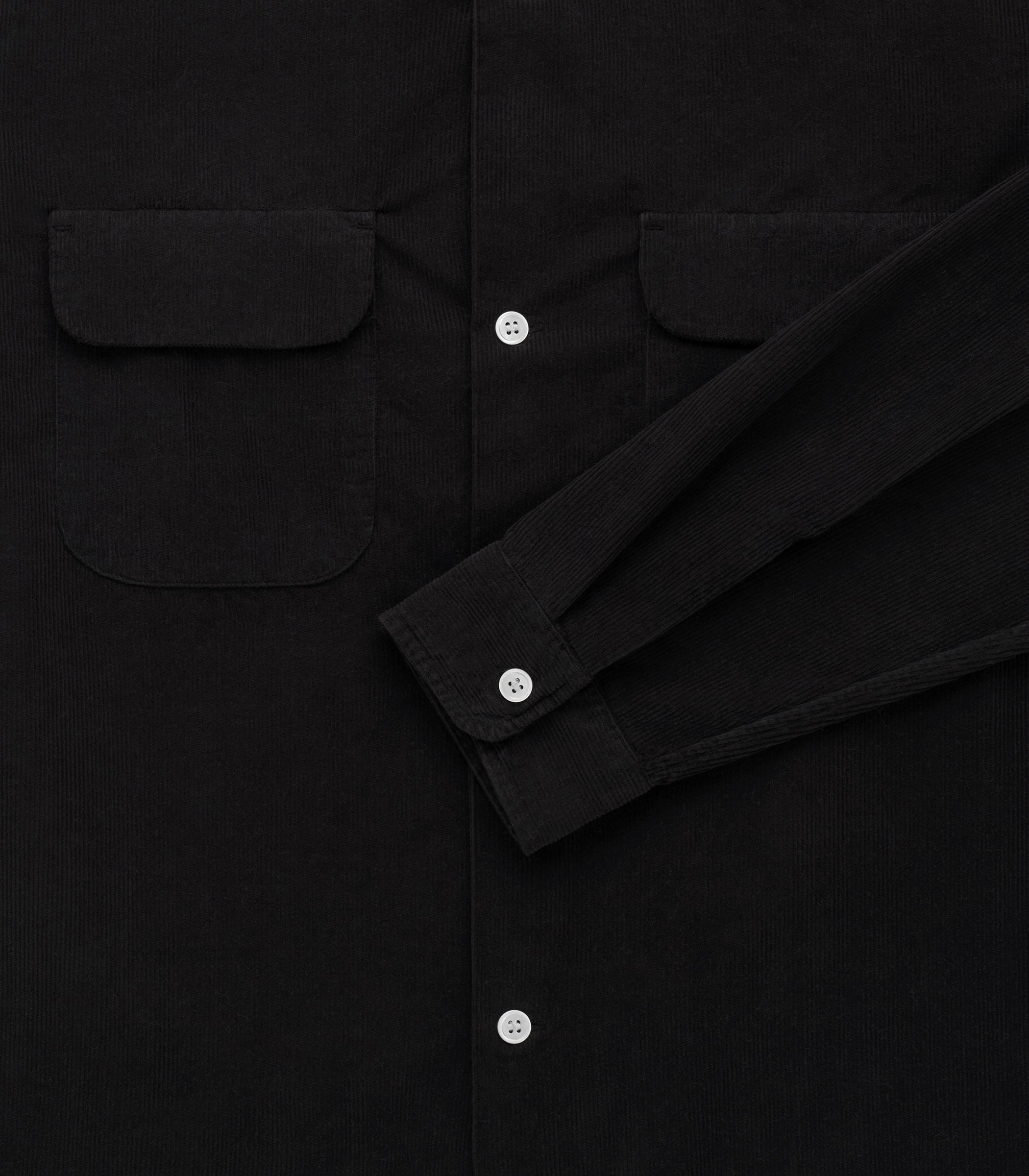 Penny Corduroy Cotton Shirt in Black