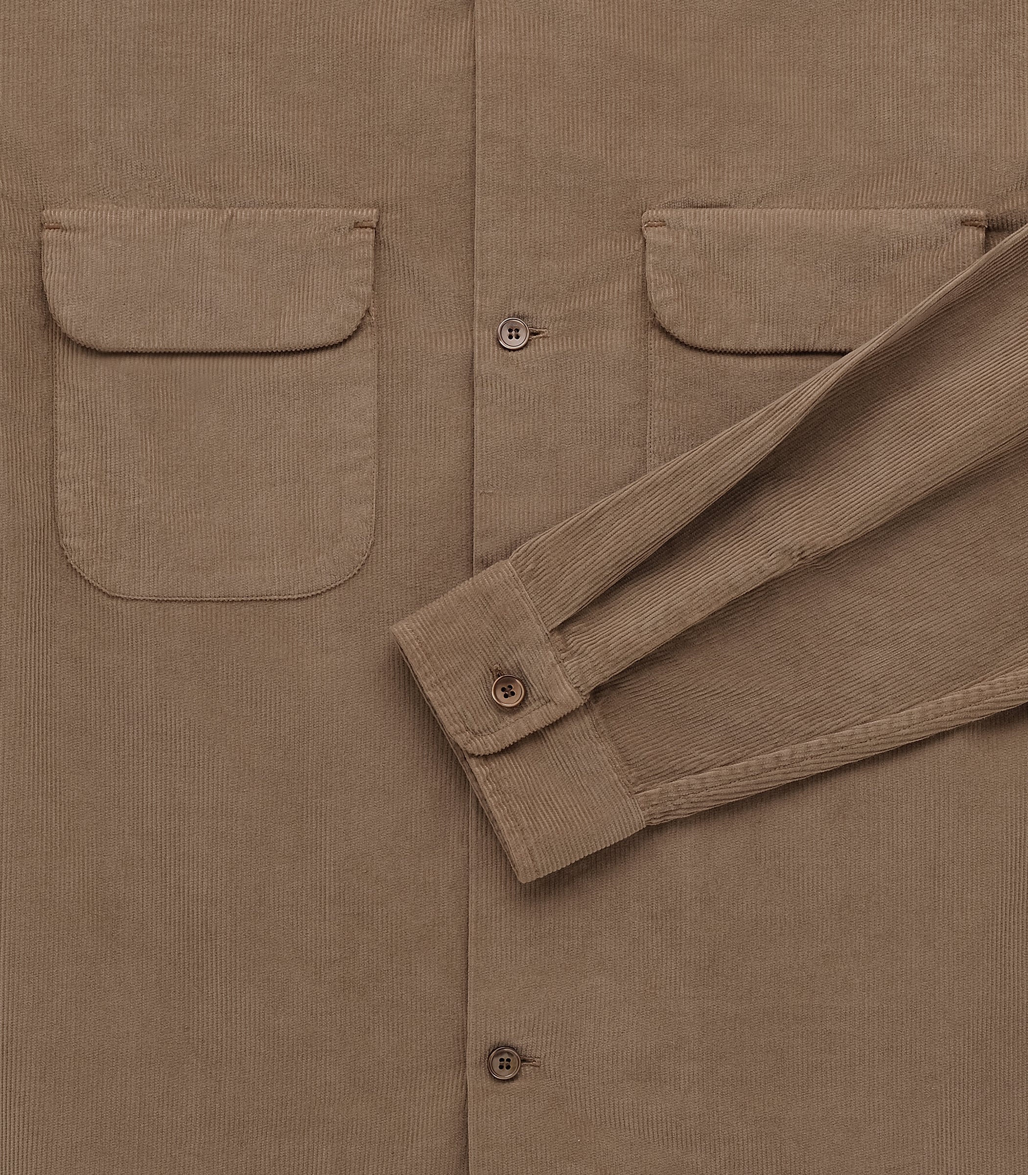 Penny Corduroy Cotton Shirt in Khaki