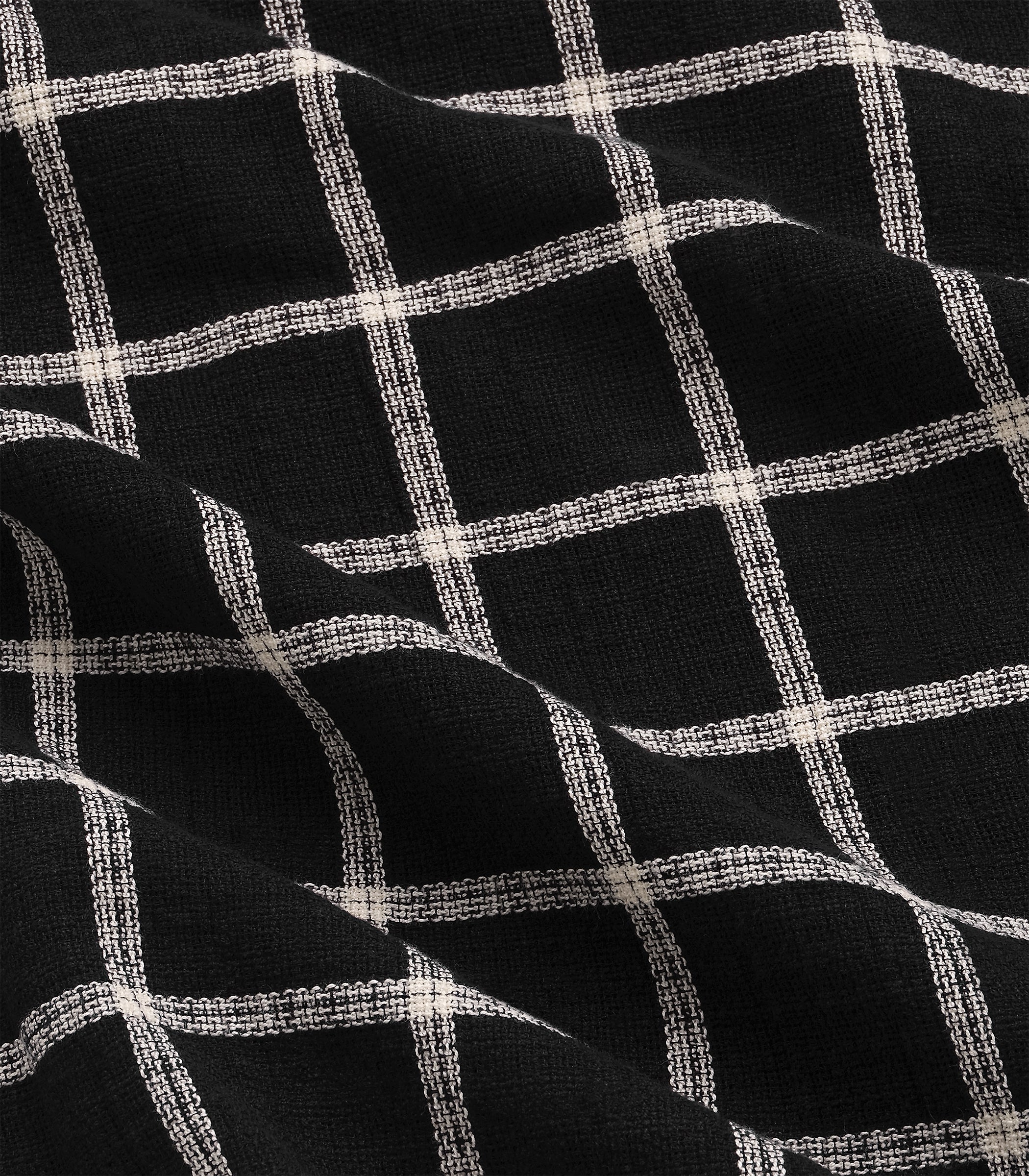 Penny Loom Cotton Shirt S/S in Black
