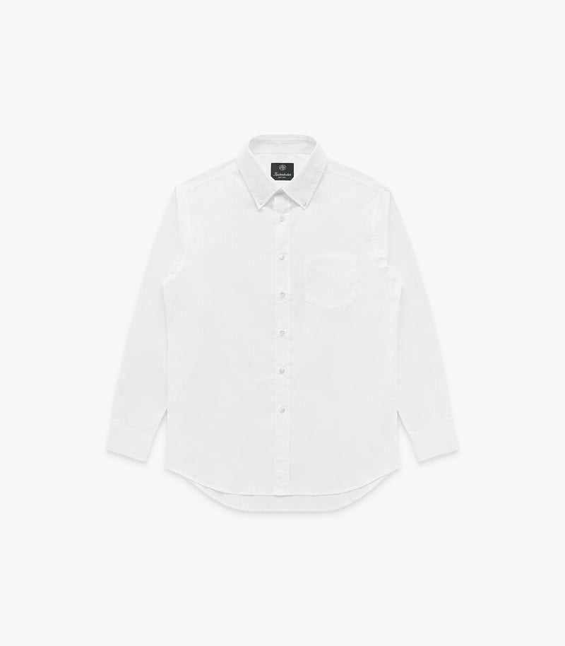 Plaza Fine Cotton Dress Shirt in White