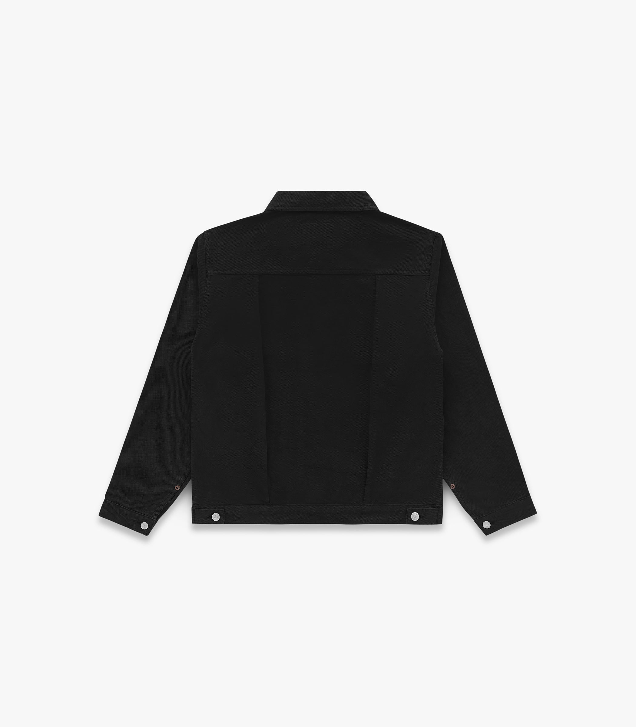 Pleated Twill Trucker in Black