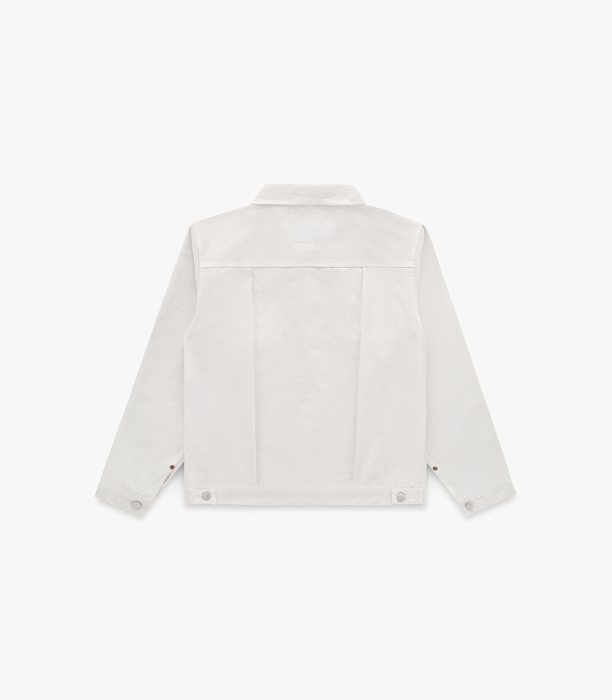 Pleated Twill Trucker in Bone