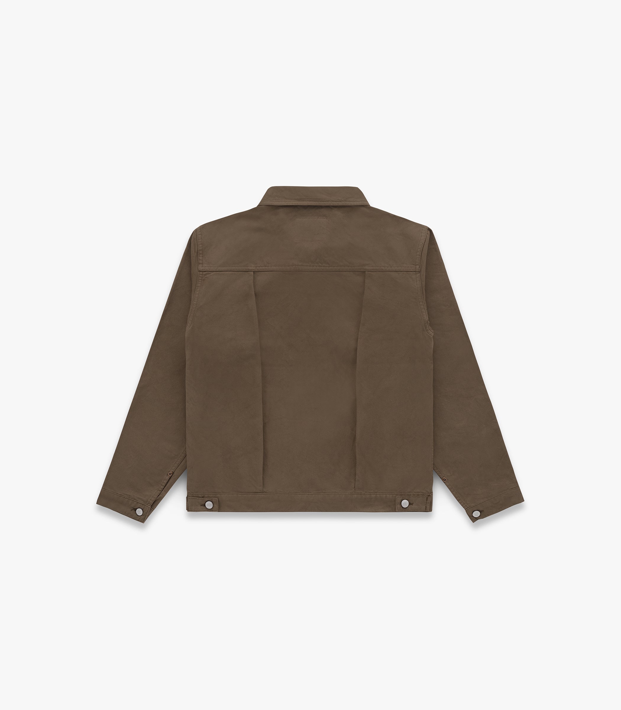 Pleated Twill Trucker in Dusty Brown