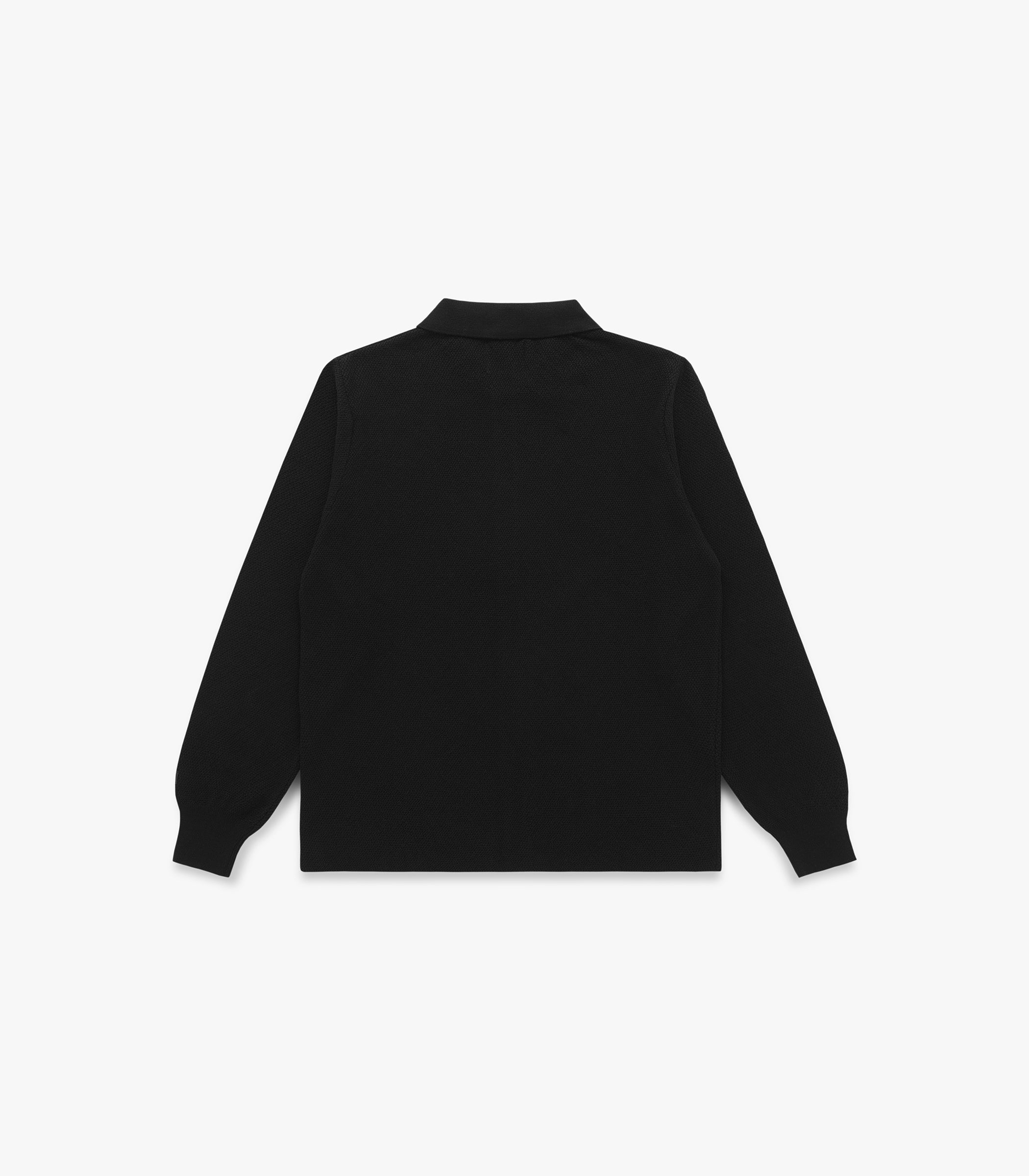 Ridge Cotton Polo in Black