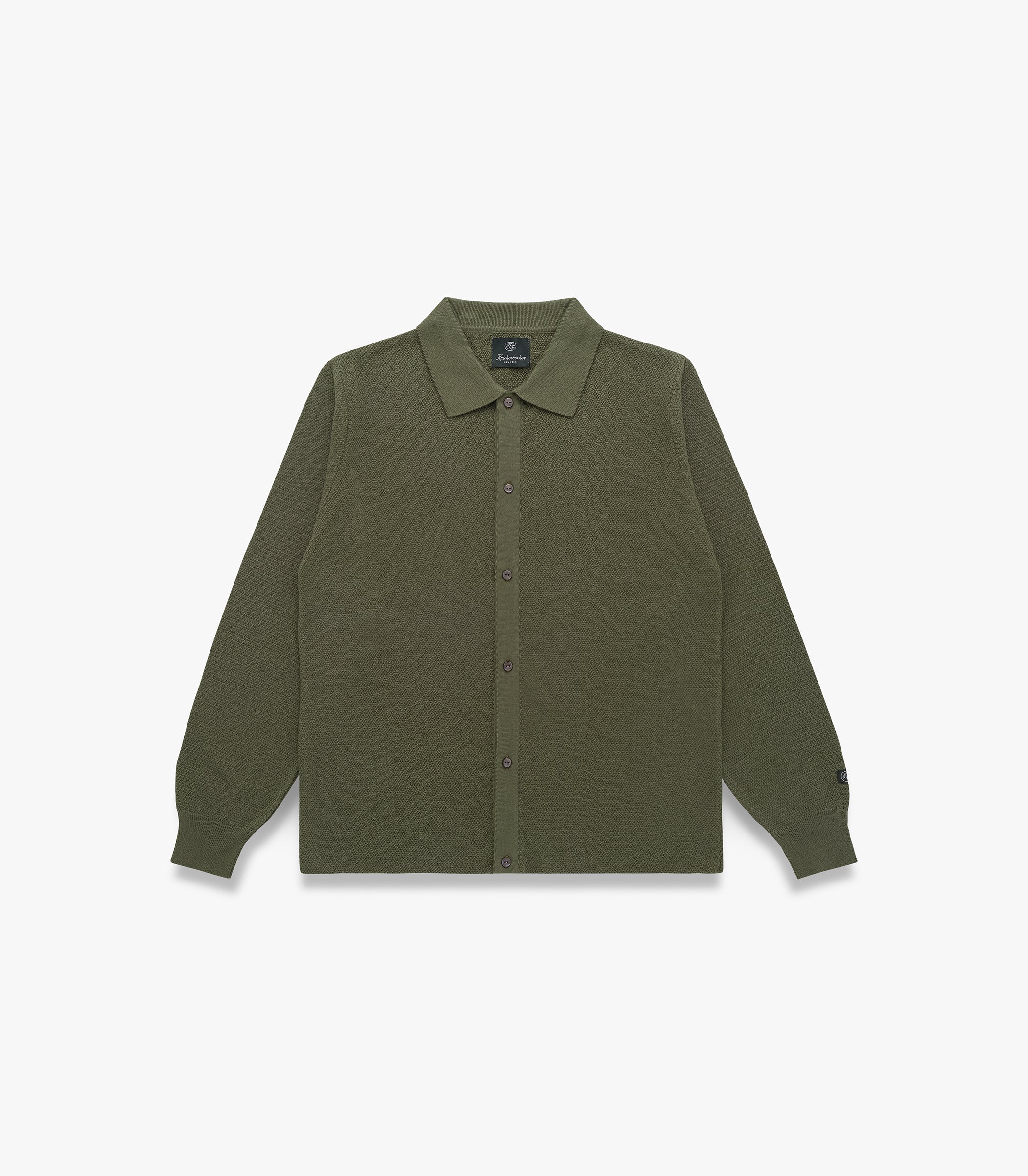 Ridge Cotton Polo in Light Olive