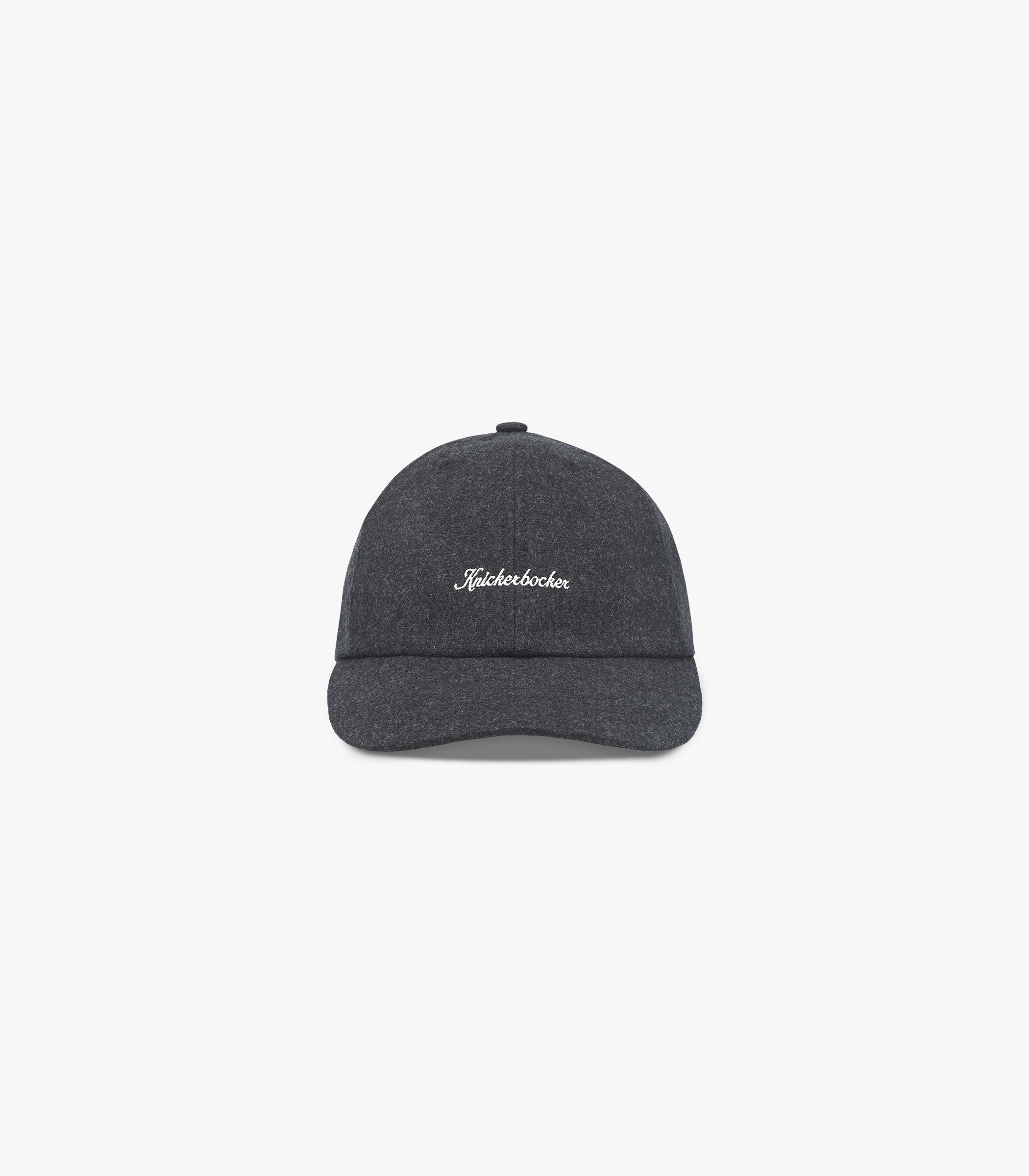 Script Virgin Wool Cap in Charcoal