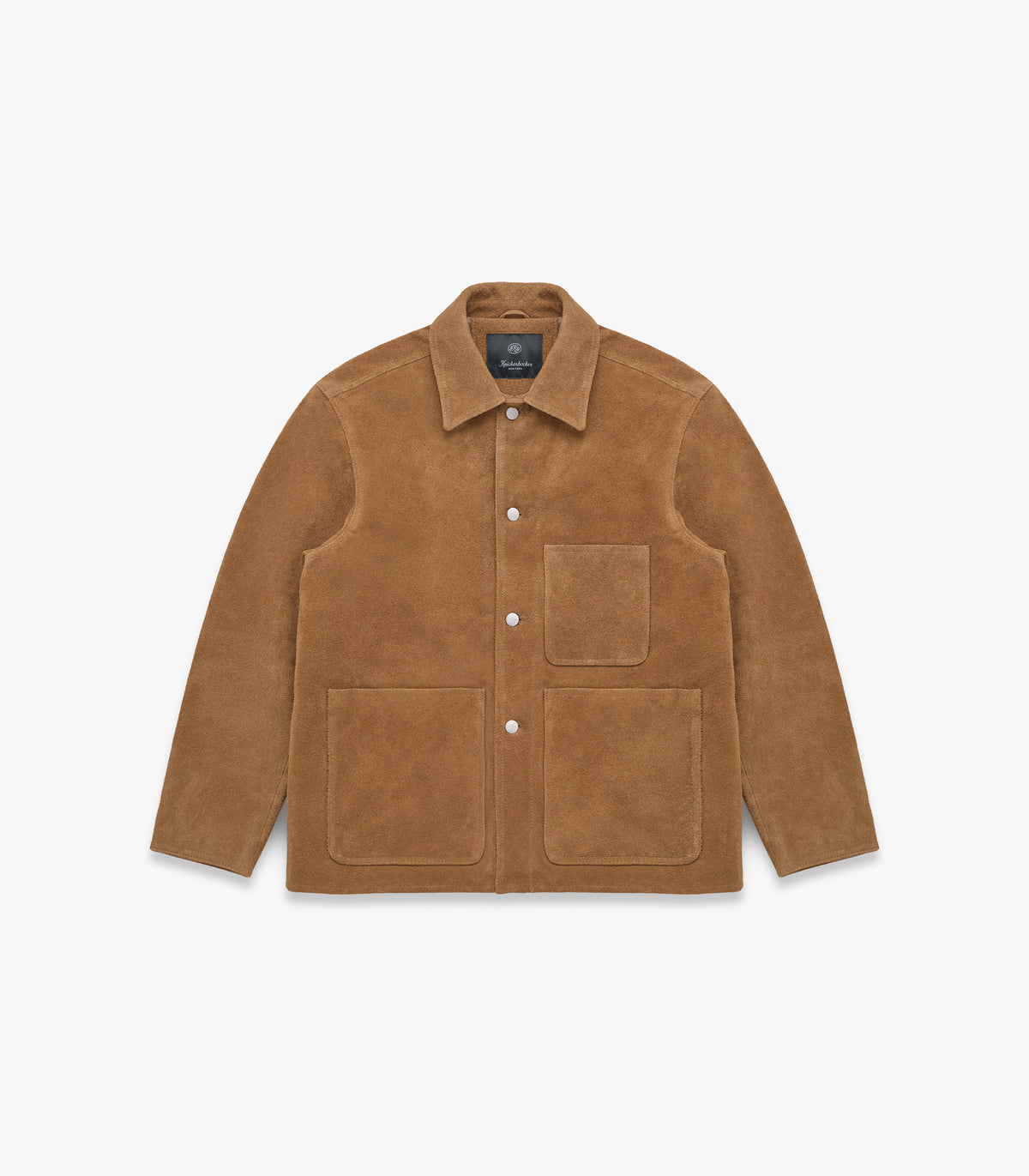 Shag-Pile Suede Coat in Earth