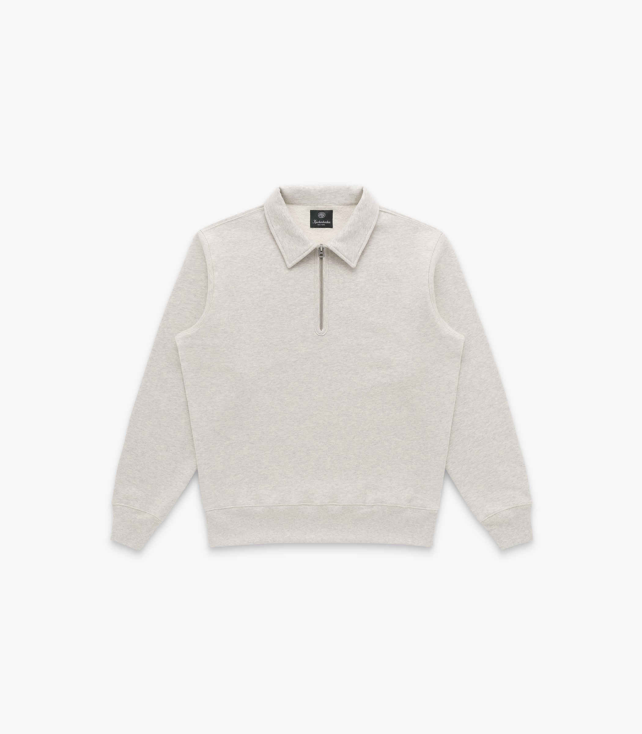 Stadium Loft Knit Quarter Zip in Oat Grey