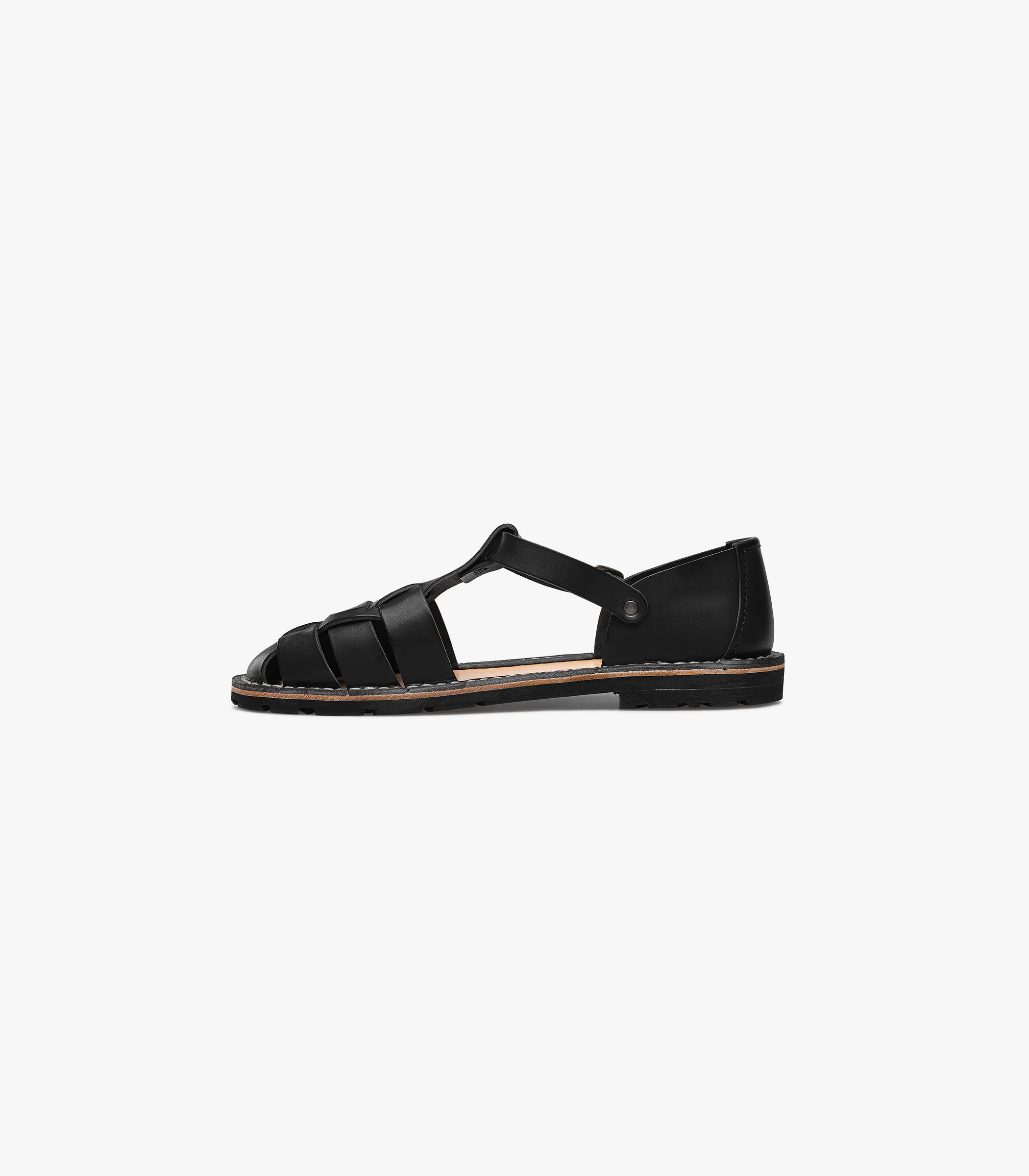 Artisanal Sandals in Black