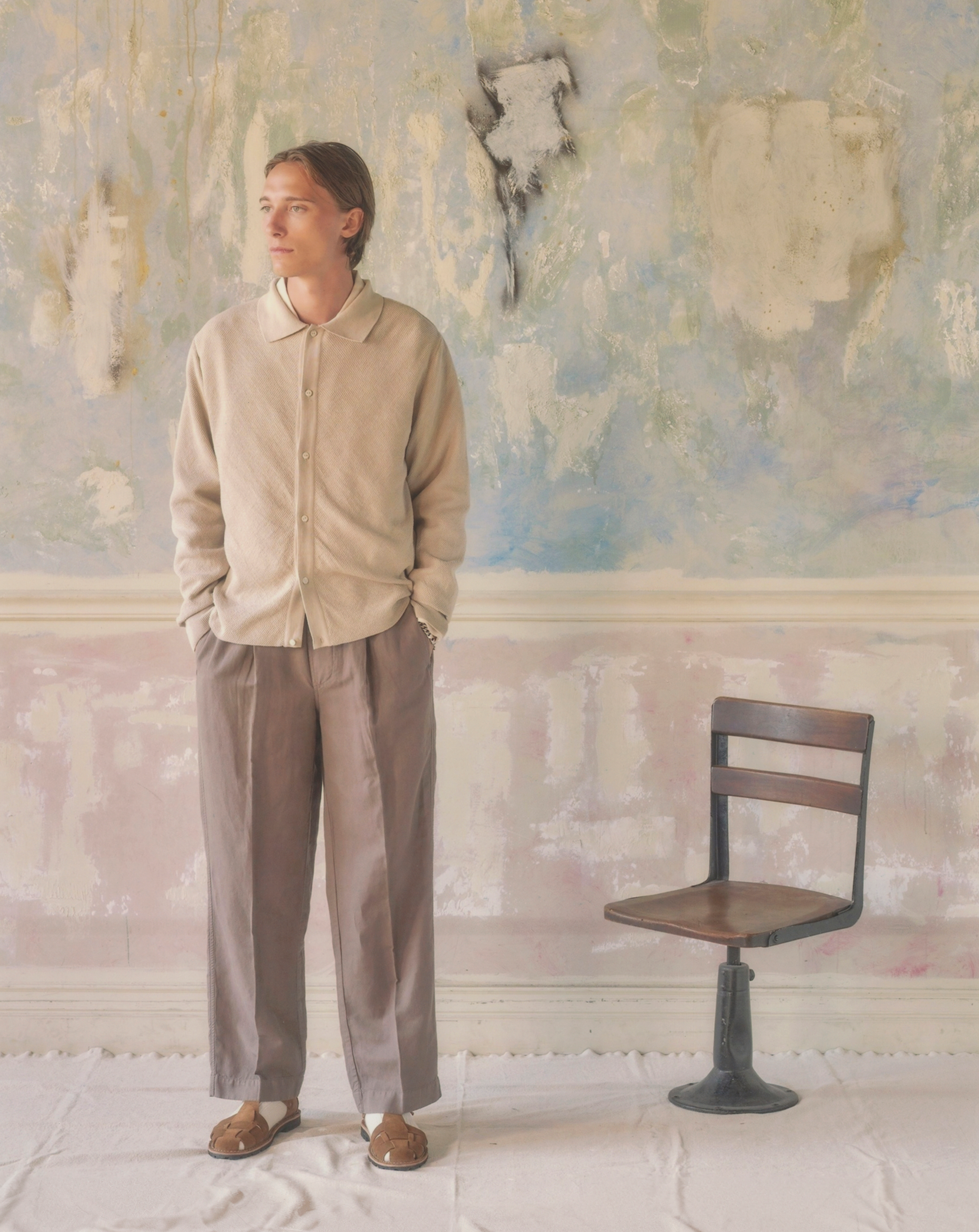 Ridge Cotton Polo in Birch