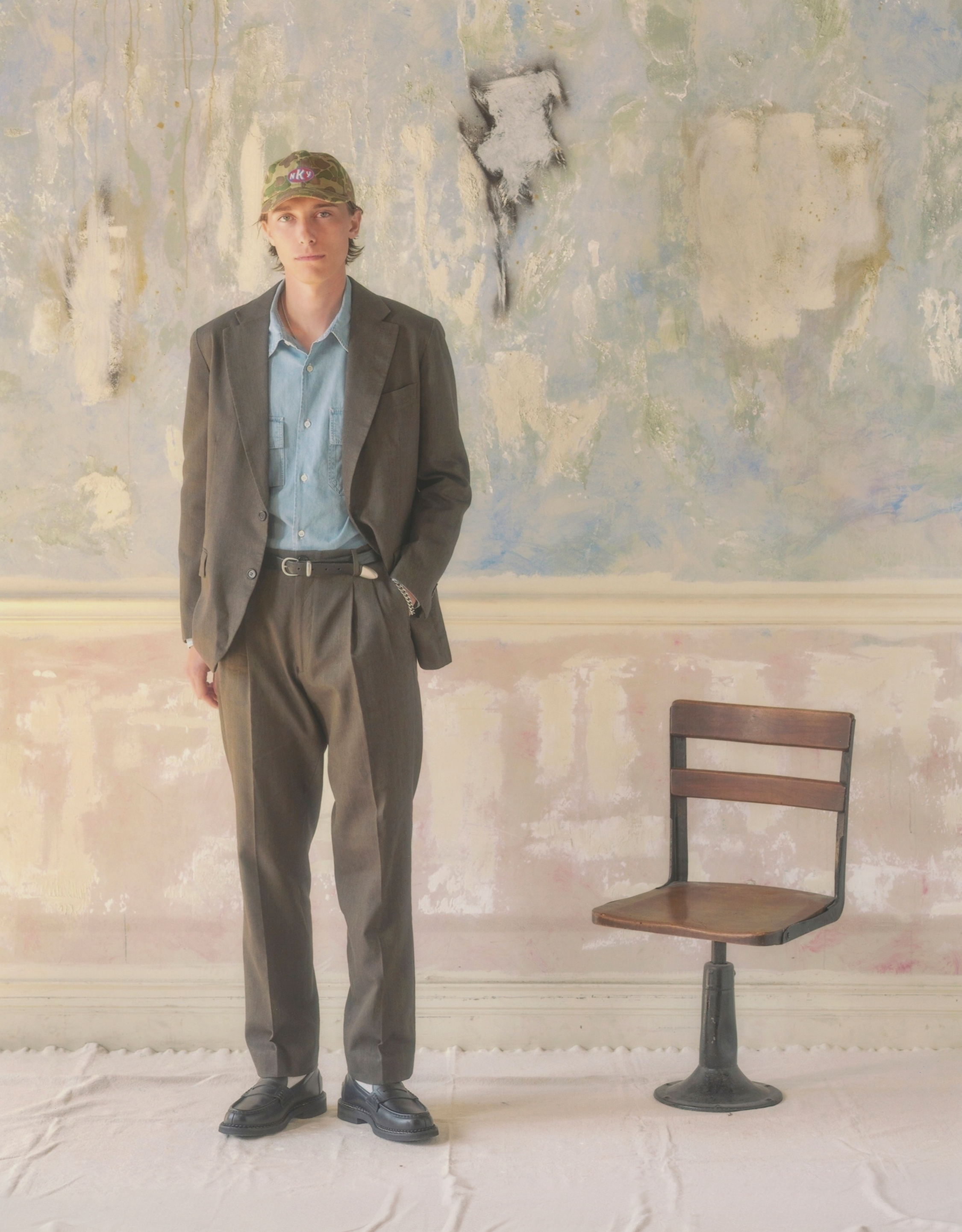 Miles S.B. Cotton & Linen Suit Jacket in Coffee